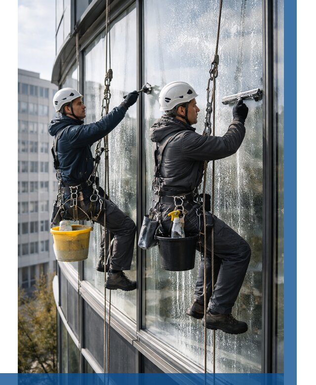 Мойка панорамных окон в Рыбинске от 364 р. заказать у ВЫСОТНИК-Рбн