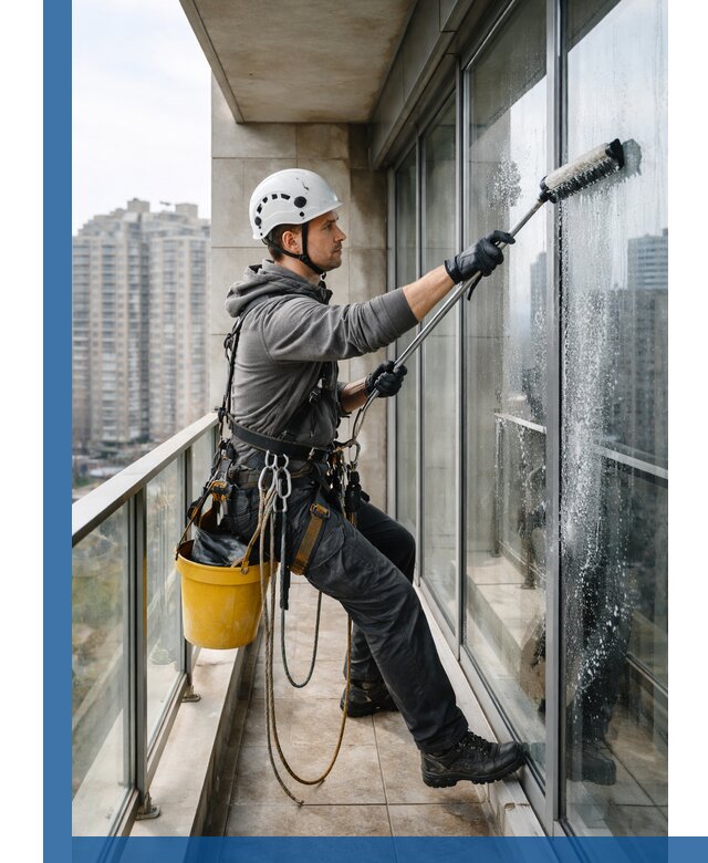 Профессиональная мойка балконного остекления в Рыбинске