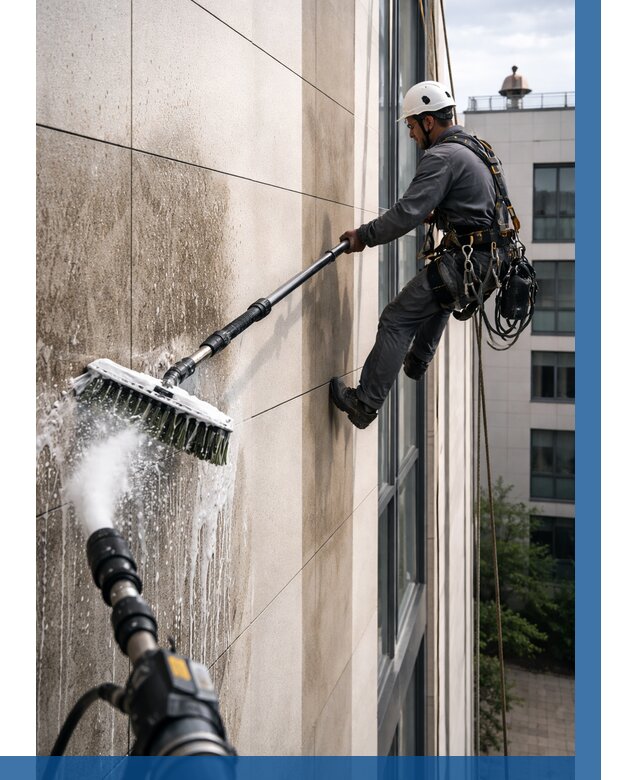 Мойка фасада из керамогранита в Рыбинске от 312 р. | ВЫСОТНИК-Рбн