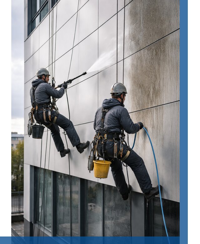 Мойка фасада из композита в Рыбинске по цене от 312 р. | ВЫСОТНИК-Рбн