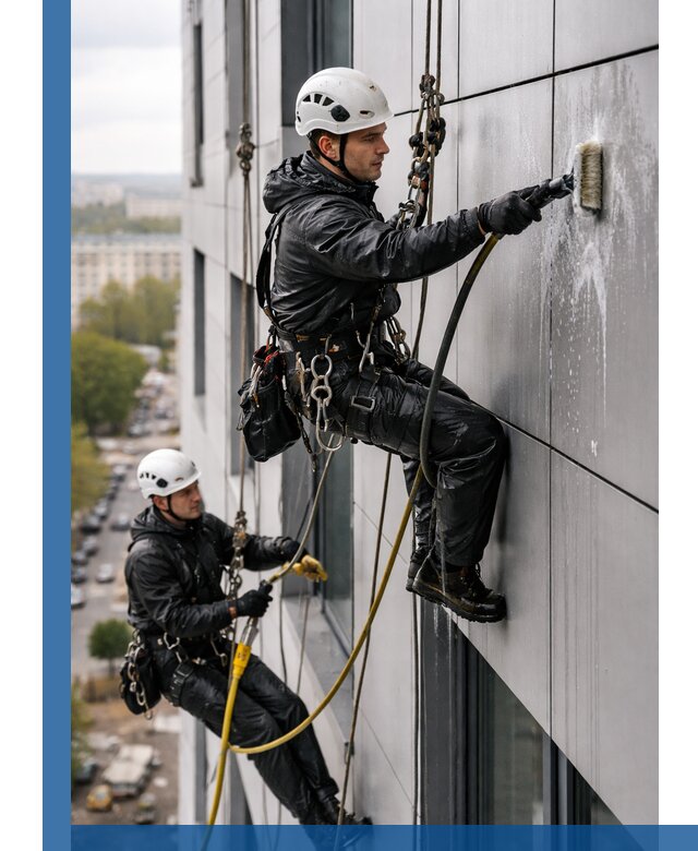Профессиональная мойка фасада из композита в Рыбинске