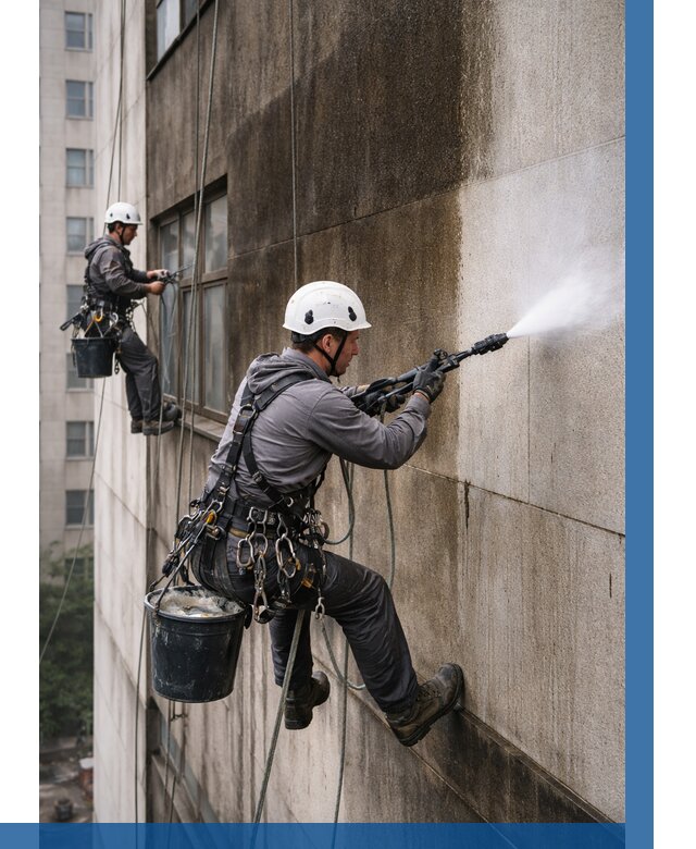 Очистка фасада от копоти в Рыбинске от 260 р. | ВЫСОТНИК-Рбн