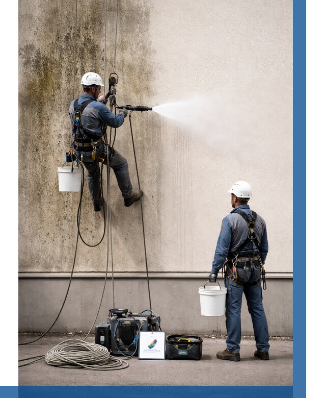 Очистка фасада от плесени в Рыбинске от 312 р. | ВЫСОТНИК-Рбн