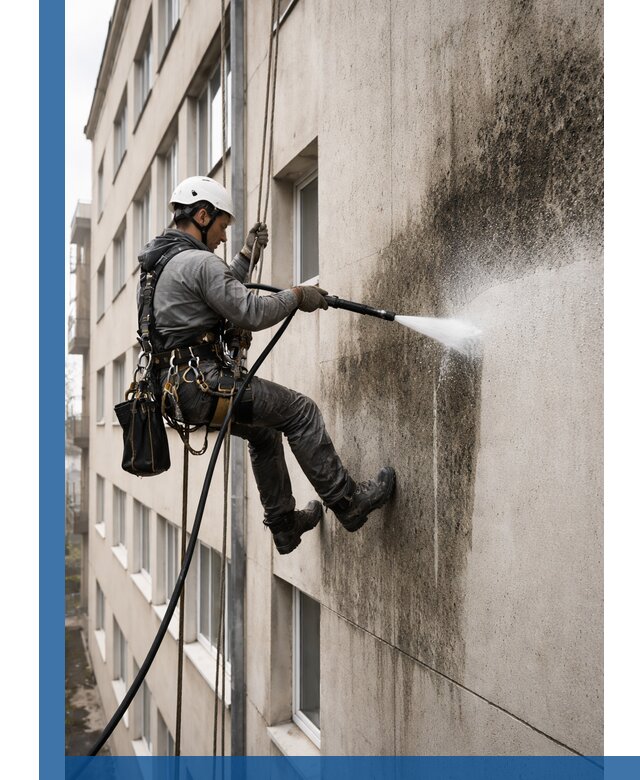 Профессиональная очистка фасадов от плесени в Рыбинске