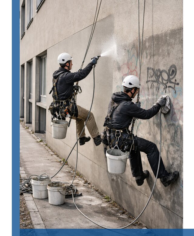 Антиграффити покрытие фасада с защитой от надписей в Рыбинске