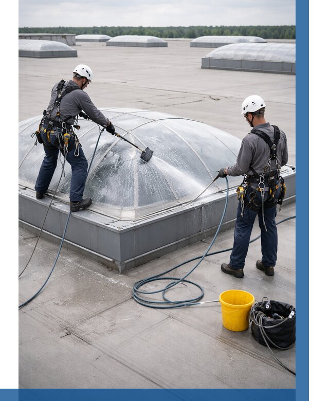 Мойка зенитных фонарей в Рыбинске, заказать от 4684 р. | ВЫСОТНИК-Рбн