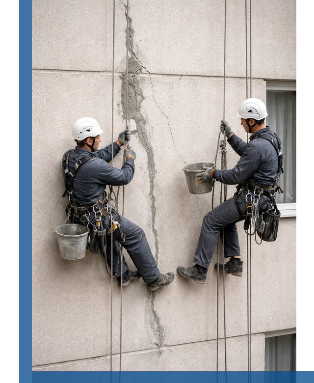 Заделка трещин на фасаде в Рыбинске с гарантийным ремонтом