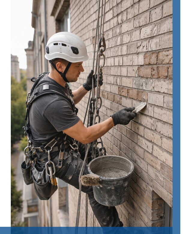 Ремонт кирпичной кладки фасада в Рыбинске от 1873 р. | ВЫСОТНИК-Рбн