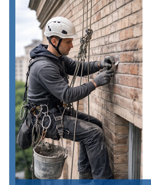 Качественный ремонт кирпичной кладки фасада в Рыбинске с гарантией