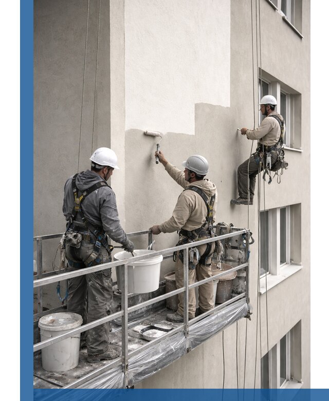 Покраска оштукатуренного фасада в Рыбинске под ключ с гарантией