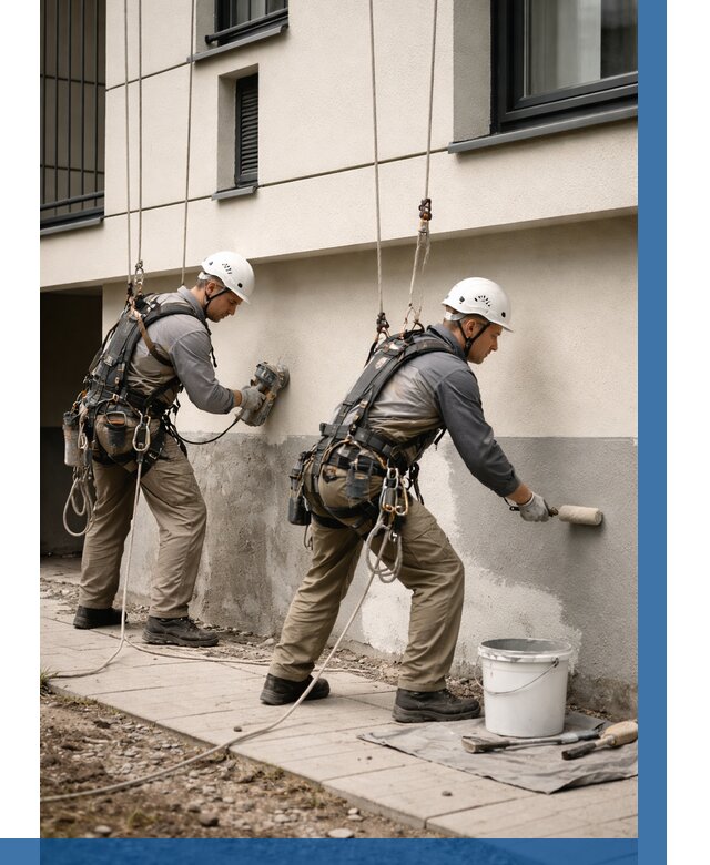 Окраска цоколя здания в Рыбинске от 468 р. под ключ | ВЫСОТНИК-Рбн