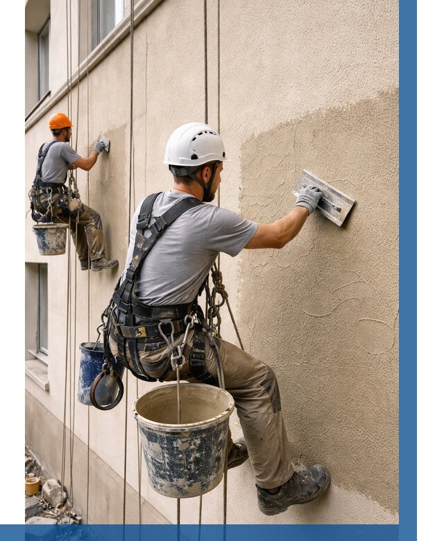 Декоративная штукатурка фасада в Рыбинске от 1249 р. | ВЫСОТНИК-Рбн