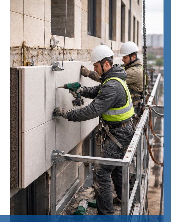 Монтаж фасадных термопанелей в Рыбинске от 1561 р. | ВЫСОТНИК-Рбн