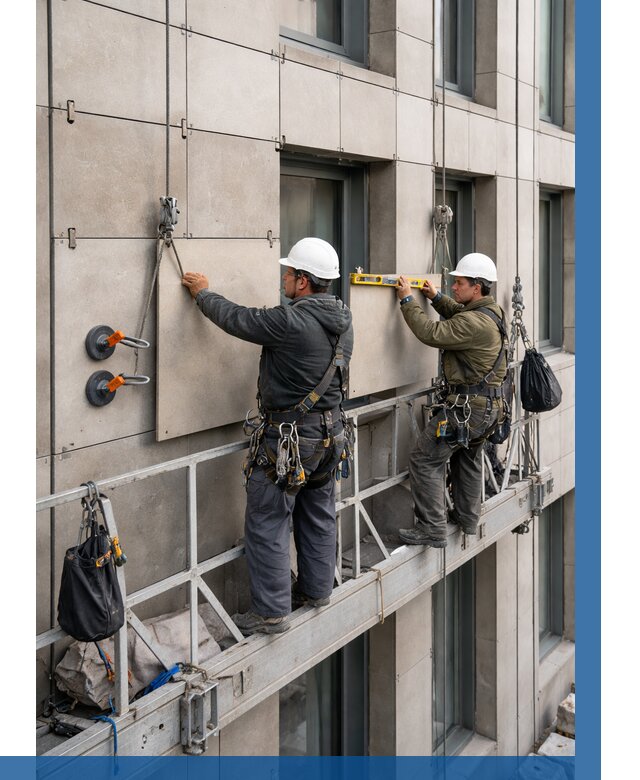 Монтаж керамогранита на фасад в Рыбинске от 2602 р. | ВЫСОТНИК-Рбн