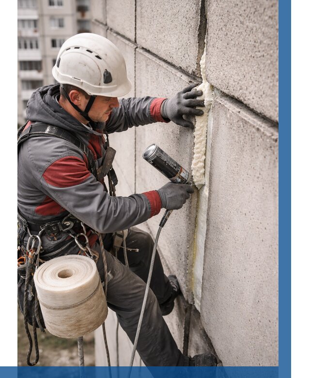 Утепление межпанельных швов в Рыбинске от 729 р. | ВЫСОТНИК-Рбн