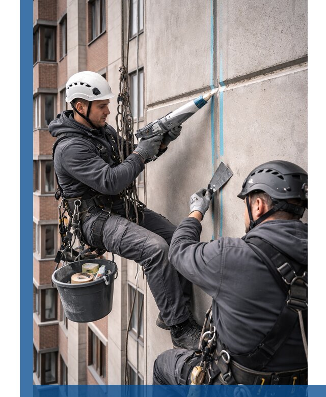 Вторичная герметизация швов фасада и кровли в Рыбинске