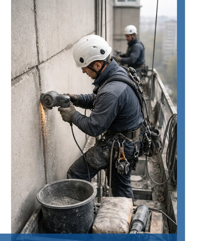 Штробление межпанельных швов в Рыбинске от 1249 р. | ВЫСОТНИК-Рбн