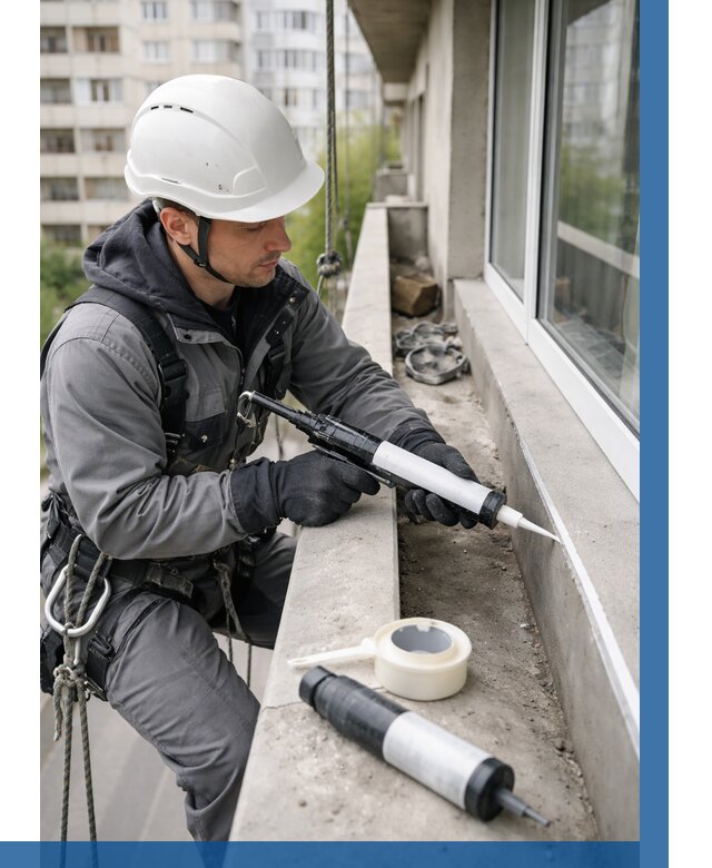 Герметизация швов лоджии в Рыбинске от 4684 р. | ВЫСОТНИК-Рбн