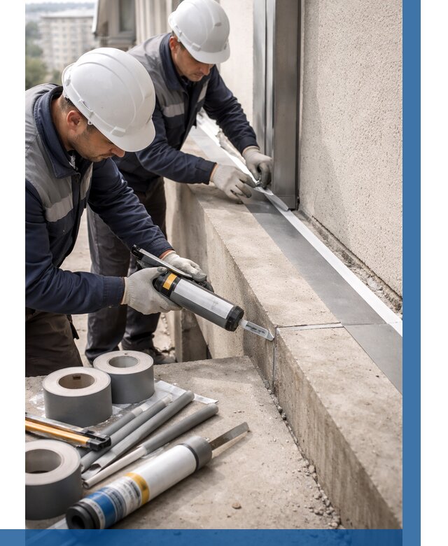 Герметизация примыкания балкона в Рыбинске от 4684 р. | ВЫСОТНИК-Рбн