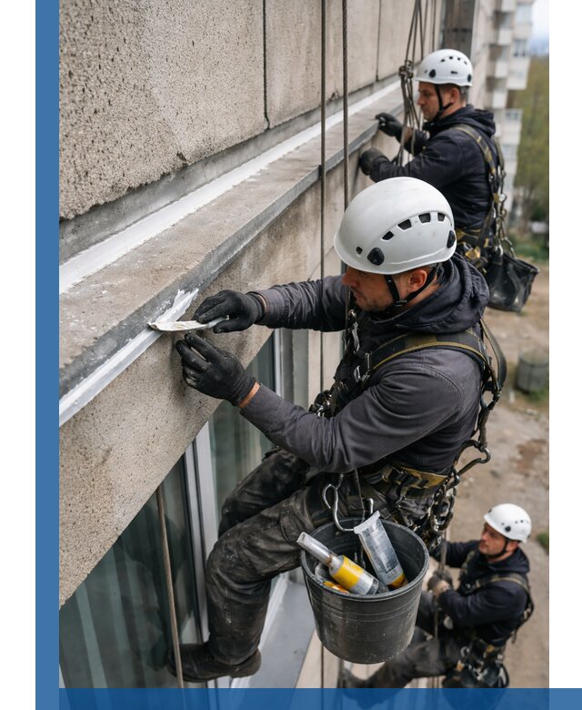 Герметизация примыкания балкона в Рыбинске под ключ с гарантией