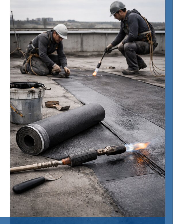 Ремонт рулонной кровли в Рыбинске от 677 р. | ВЫСОТНИК-Рбн