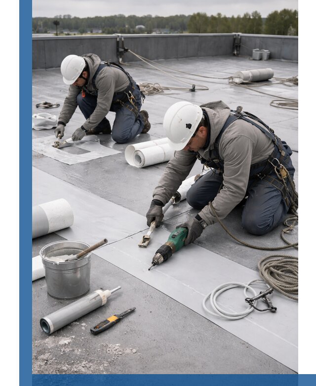 Ремонт мембранной кровли в Рыбинске качественно и с гарантией