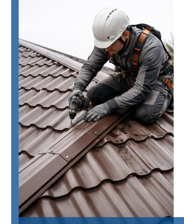 Ремонт металлочерепицы на крыше в Рыбинске профессионально