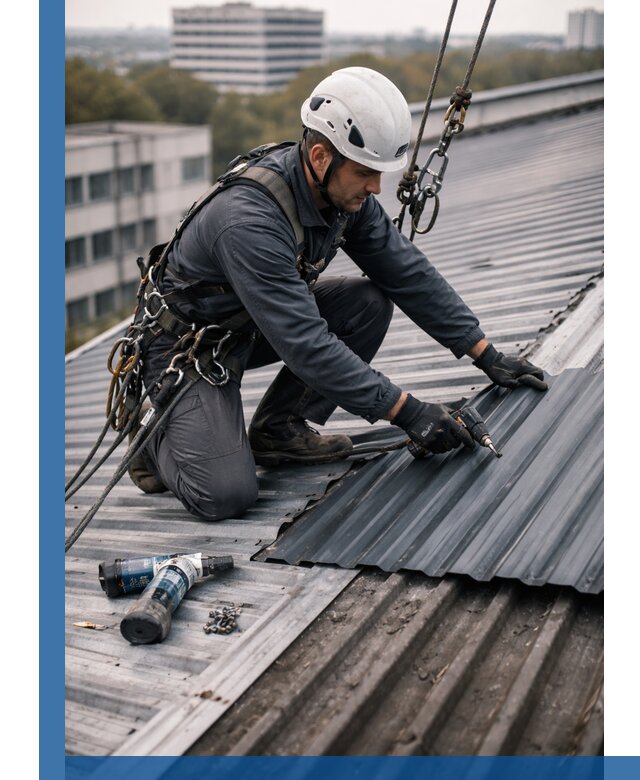 Ремонт профнастила на кровле в Рыбинске, работы под ключ