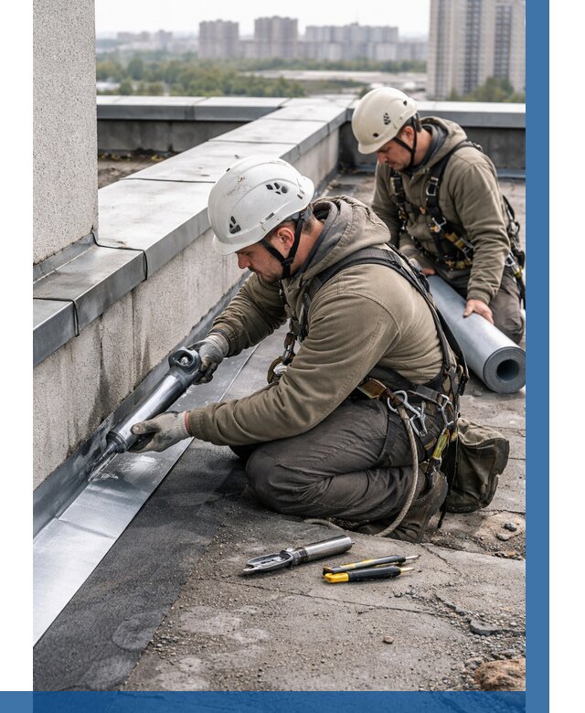 Ремонт кровельных примыканий в Рыбинске от 1249 р. | ВЫСОТНИК-Рбн