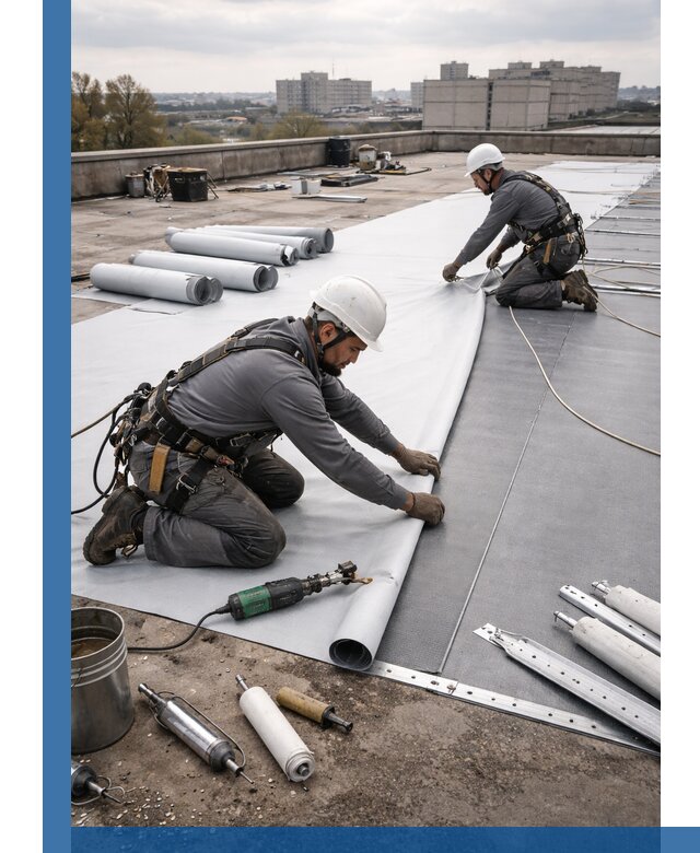 Монтаж мембранной кровли в Рыбинске для промышленных зданий