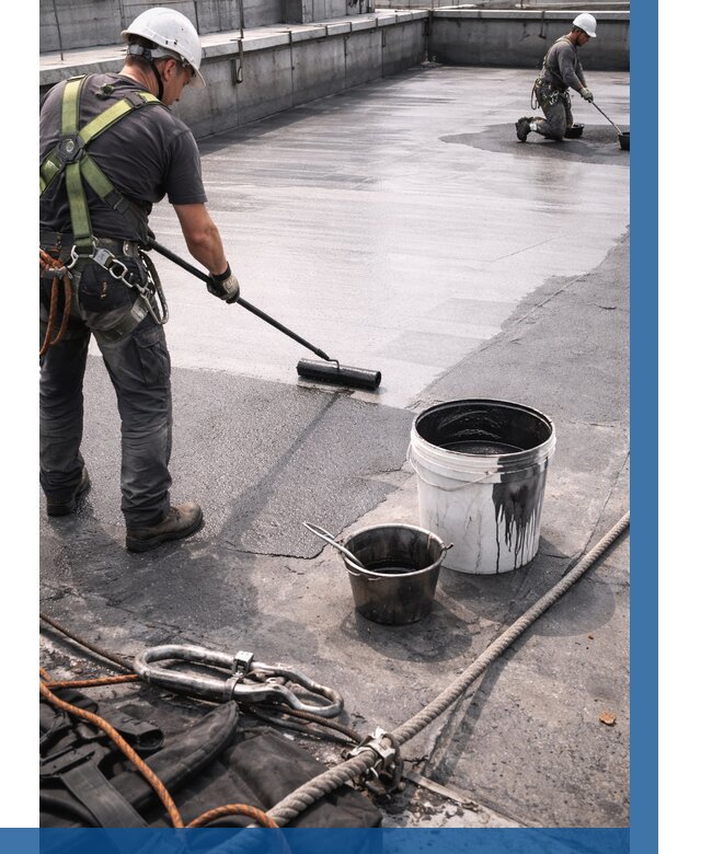 Гидроизоляция кровли жидкой резиной в Рыбинске от 520 р. | ВЫСОТНИК-Рбн