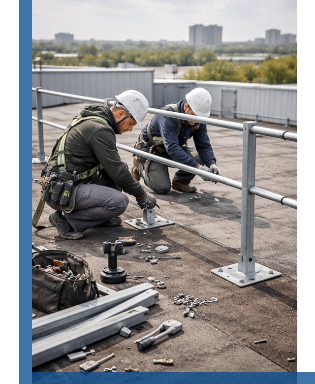 Монтаж кровельного ограждения в Рыбинске под ключ с гарантией