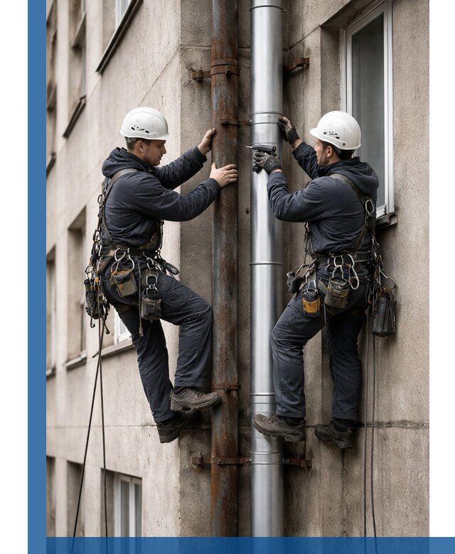 Замена водосточных труб в Рыбинске: монтаж и демонтаж под ключ