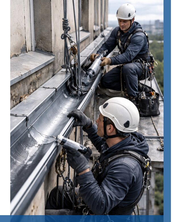 Ремонт водосточных желобов в Рыбинске от 6765 р. | ВЫСОТНИК-Рбн