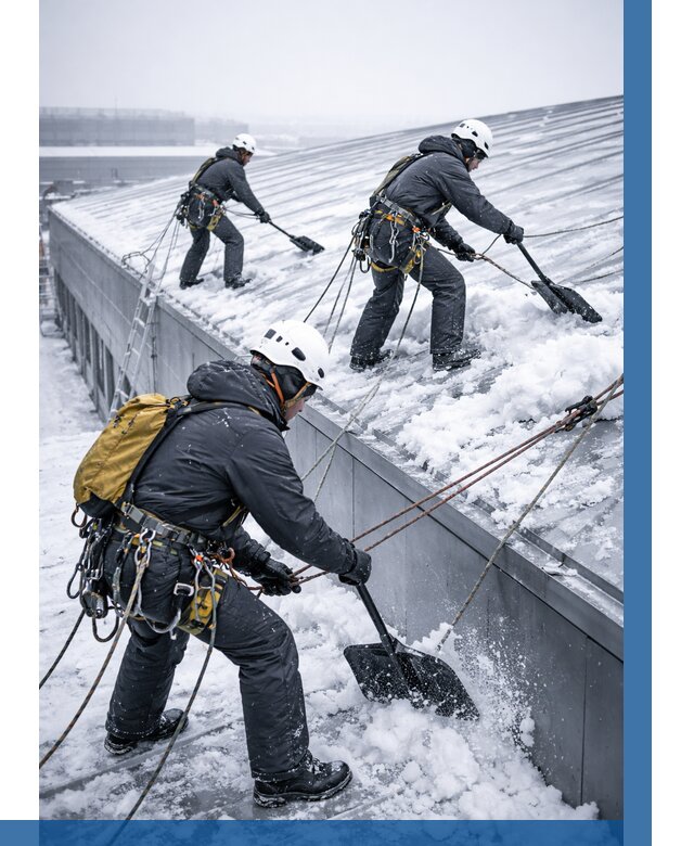 Очистка навесов от снега в Рыбинске от 4684 р. | ВЫСОТНИК-Рбн