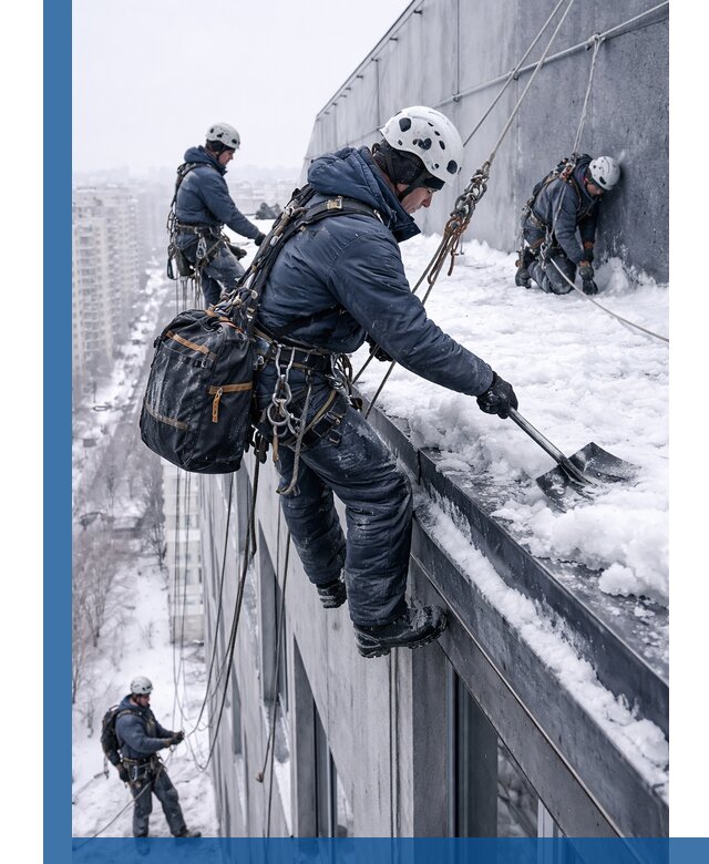 Абонентское обслуживание кровли зимой в Рыбинске регулярный уход