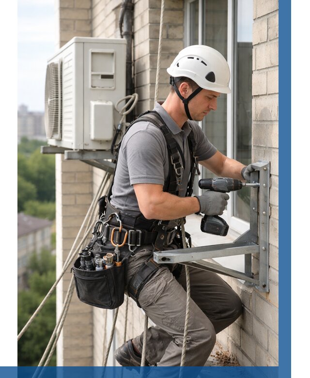 Установка кронштейнов кондиционера в Рыбинске от 3643 р. | ВЫСОТНИК-Рбн