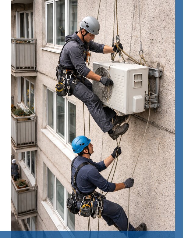 Перенос внешнего блока кондиционера в Рыбинске от 9367 р.| ВЫСОТНИК-Рбн