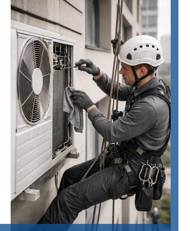 Обслуживание внешнего блока кондиционера в Рыбинске от 2810 р.ВЫСОТНИК-Рбн