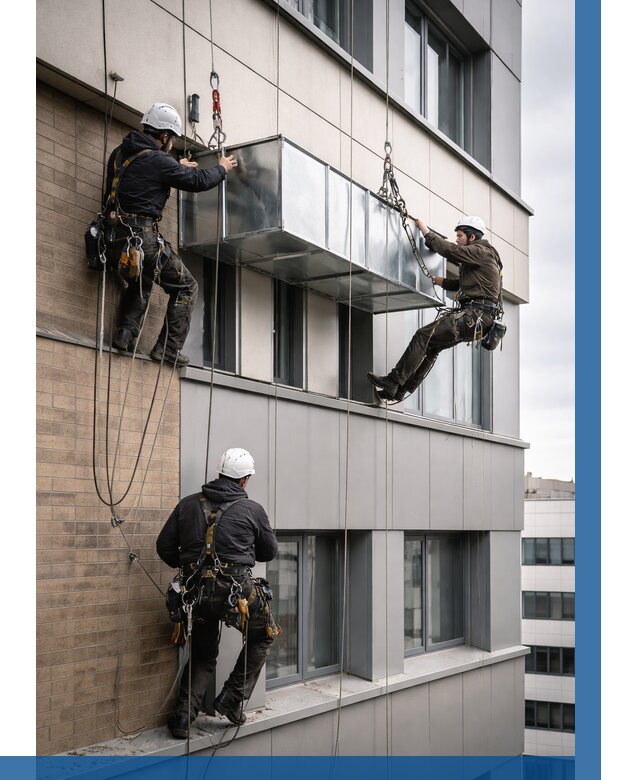 Монтаж воздуховодов на фасаде в Рыбинске от 1561 р. | ВЫСОТНИК-Рбн