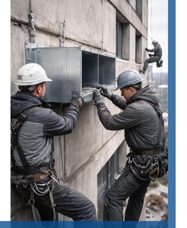 Монтаж вентиляционных коробов в Рыбинске от 3122 р. | ВЫСОТНИК-Рбн