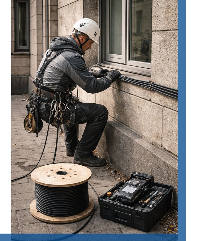 Прокладка оптоволоконного кабеля в Рыбинске от 833 р. | ВЫСОТНИК-Рбн