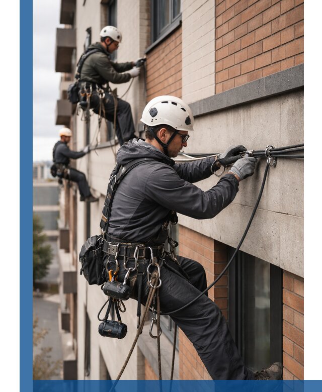Крепление кабеля на фасаде монтаж и крепеж в Рыбинске