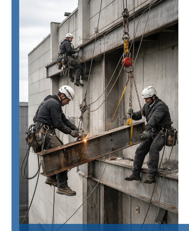 Демонтаж металлоконструкций на высоте в Рыбинске под ключ