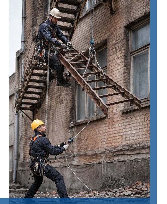 Демонтаж пожарной лестницы в Рыбинске от 12490 р. | ВЫСОТНИК-Рбн