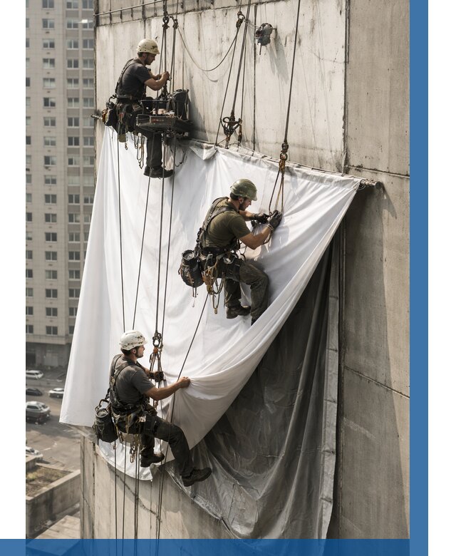 Замена баннерного полотна в Рыбинске от 6765 р. | ВЫСОТНИК-Рбн—заказать