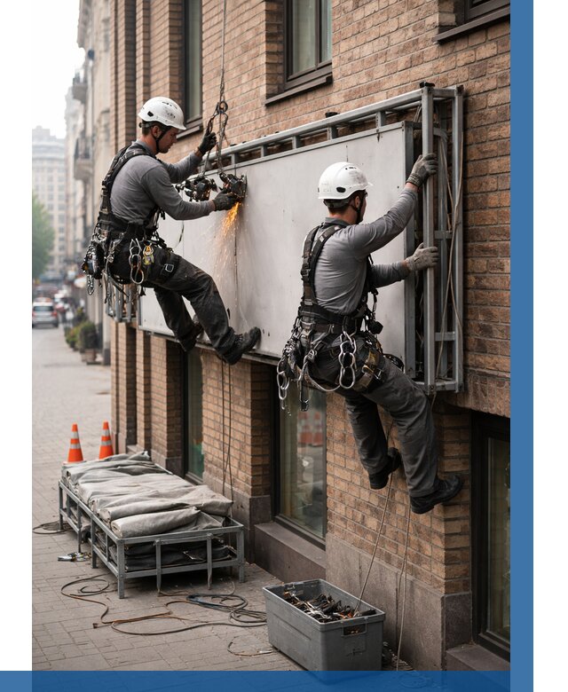 Демонтаж рекламной вывески в Рыбинске от 6765 р. | ВЫСОТНИК-Рбн