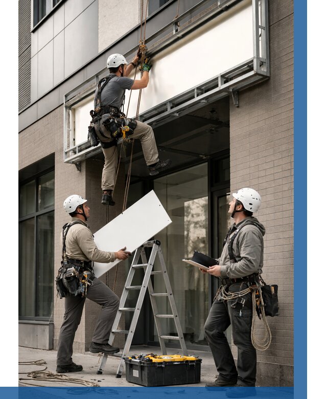 Монтаж светового короба в Рыбинске от 6765 р. | ВЫСОТНИК-Рбн