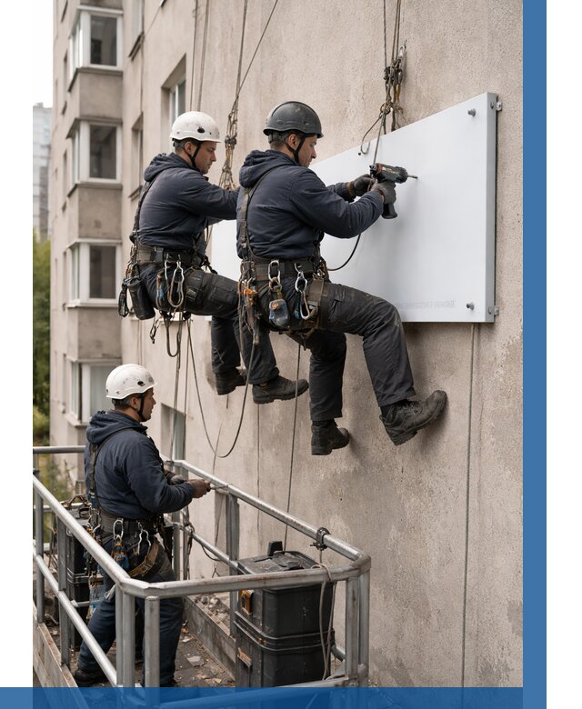 Монтаж табличек и указателей в Рыбинске от 3643 р. | ВЫСОТНИК-Рбн