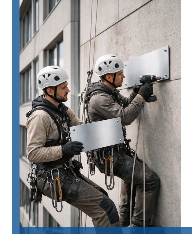 Монтаж табличек и указателей в Рыбинске для зданий и сооружений